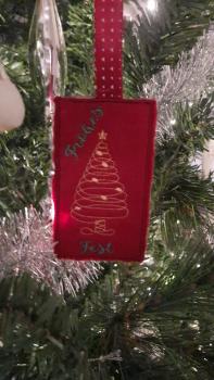 Preview: ITH - Stickdatei Schokoladenhülle Tannenbaum Spirale Merci Minitafeln